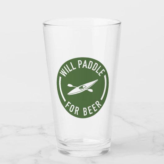 Verre Will Paddle for Beer (Devant)