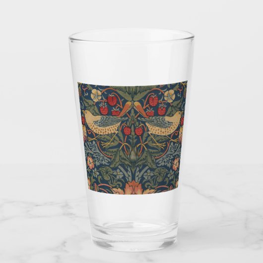 Verre William Morris Fraise Voleurs Oiseaux (Devant)