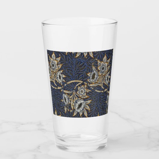 Verre William Morris Tulip Willow Blue Motif (Devant)