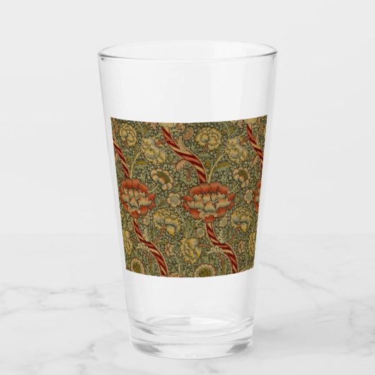 Verre William Morris Wandle Anglais Floral Damask Design (Devant)