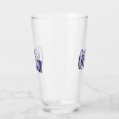 Verre William Nom En Bleu Brillance, (Gauche)