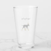 Verre Winter Great Dane et le texte (Dos)