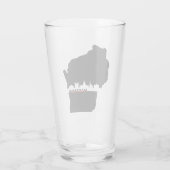 Verre Wisconsin Madison Skyline Thème Beer Glass (Dos)