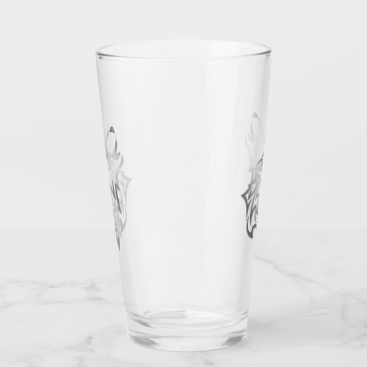 Verre Wolf Howling argenté (Gauche)