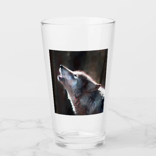 Verre Wolf Howling Loup solitaire (Devant)