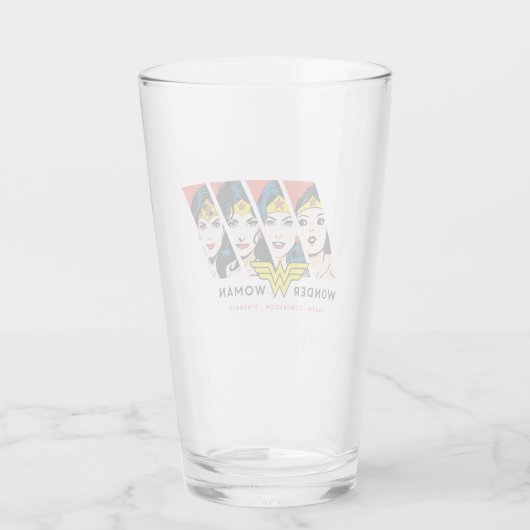 Verre Wonder Woman Comic Evolution Graphic (Dos)