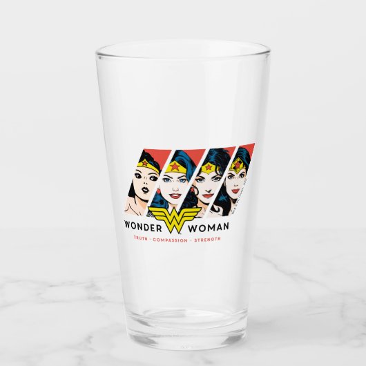 Verre Wonder Woman Comic Evolution Graphic (Devant)