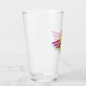 Verre Wonder Woman Yellow Pink Comic Art Logo (Droite)