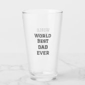 Verre World best dad ever fat ajouter nom texte sport te (Dos)