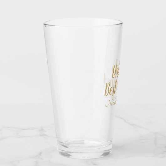 Verre World’s Best Mom gold custom script mignon (Droite)