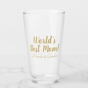 Verre World’s Best Mom gold custom script mignon