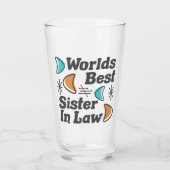 Verre Worlds Best Soeur-In-Law Retro (Devant)