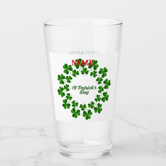 Verre Wreath de la Saint Patrick Thunder_Cove (Devant)