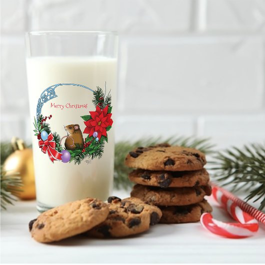 Verre Wreath de la souris de Noël