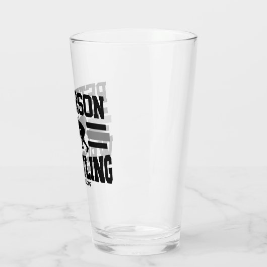 Verre Wrestler AJOUTER LE NOM École Athlète Lutte (Gauche)
