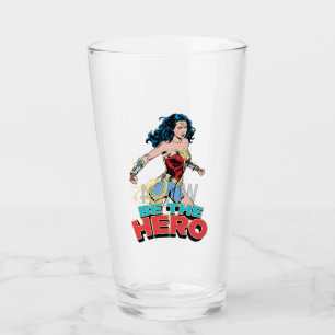 Verre WW84   Be The Hero Wonder Woman Retro Comic Art