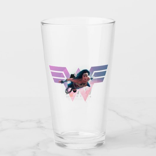 Verre WW84 | Wonder Woman Flying Lo Fi Pastel Graphic (Devant)