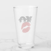 Verre XO XO m'embrasser rétro Glass / Fun Party Boissons (Dos)