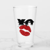 Verre XO XO m'embrasser rétro Glass / Fun Party Boissons (Devant)