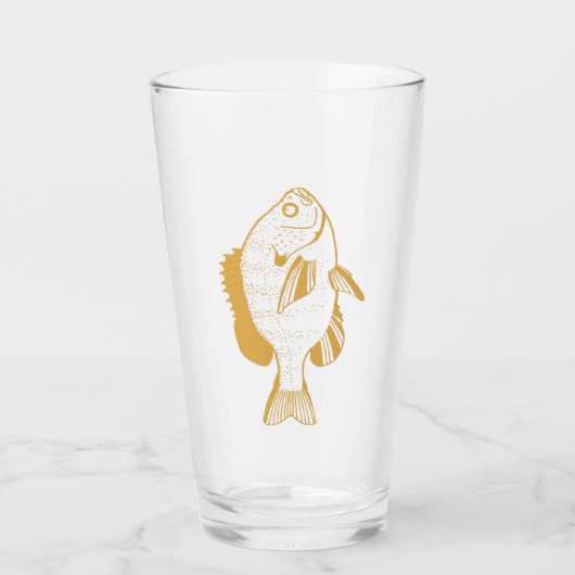 Verre Yello Sunfish Glass pour Bière Dri (Devant)
