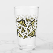 Verre Yellow Swallowtail Butterflies Pattern Custom (Devant)