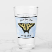 Verre Yellow Swallowtail Butterfly Blue Sky Personalized (Dos)