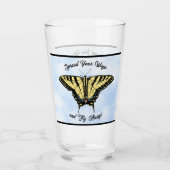 Verre Yellow Swallowtail Butterfly Blue Sky Personalized (Devant)