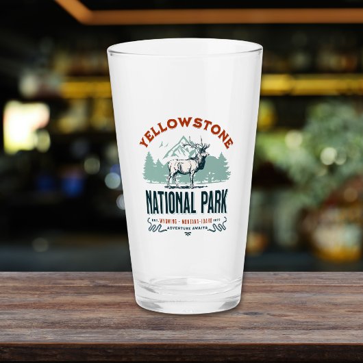 Verre Yellowstone National Park Vintage Landscape