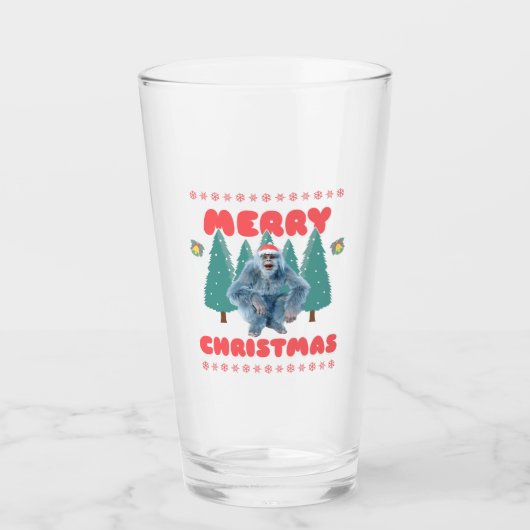 Verre Yeti Drôle - Joyeux Noël (Devant)