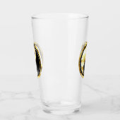 Verre Yin Yang or sur noir (Gauche)