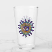 Verre Yin Yang Purple Mosaic Sun (Dos)