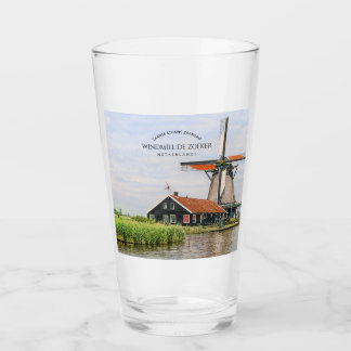 Verre Zaanse Schans Windmill Watercolor Dutch Heritage