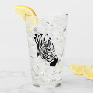 Verre Zèbre aux rayures noires tordues
