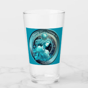 Verre Zodiac Aquarius "21 janvier - 18 février"