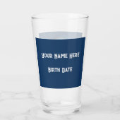 Verre Zodiaque Capricorne avec nom et date de naissance  (Dos)