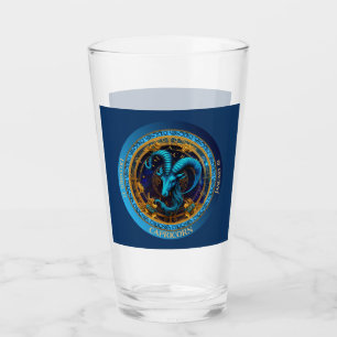 Verre Zodiaque Capricorne avec nom et date de naissance