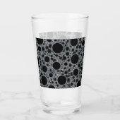 Verre Zones de bulles spatiales - Argent Parties scintil (Dos)