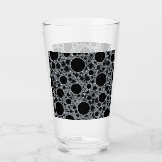 Verre Zones de bulles spatiales - Argent Parties scintil (Devant)