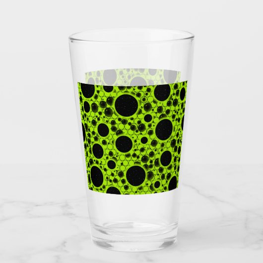 Verre Zones de bulles spatiales - Chaux (Devant)
