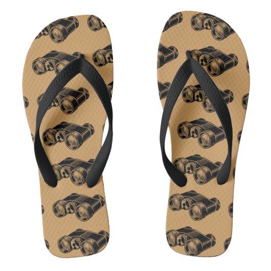 Verrekijker Vintage Illustratie Flip Flop (Voetbed)