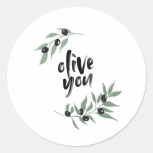 Verrerie de branche d'olive stickers Saint Valenti
