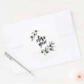 Verrerie de branche d'olive stickers Saint Valenti (Enveloppe)
