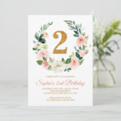 Verrerie florale rose pâle 2e Invitation anniversa (Debout devant)