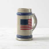 Verres à bière drapeaux USA, mugs et chopes USA (Devant droit)
