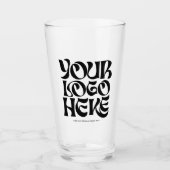 Verres à bière personnalisés avec logo et texte (Devant)