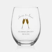 Verres à champagne À la santé de l'amour (Recto)