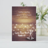 Verres à Champagne en Bois pour Numéro de Table de (Debout devant)