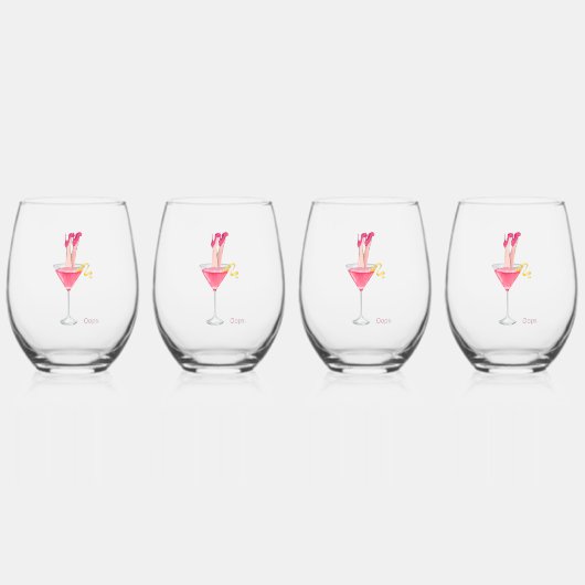 Verres à cocktail amusants, chariot de bar pour so (Recto)