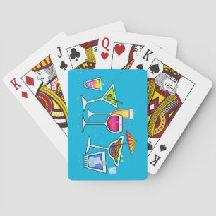 VERRES À COCKTAIL JEUX DE CARTES