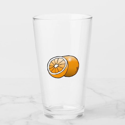 Verres à eau en verre orange (Devant)
